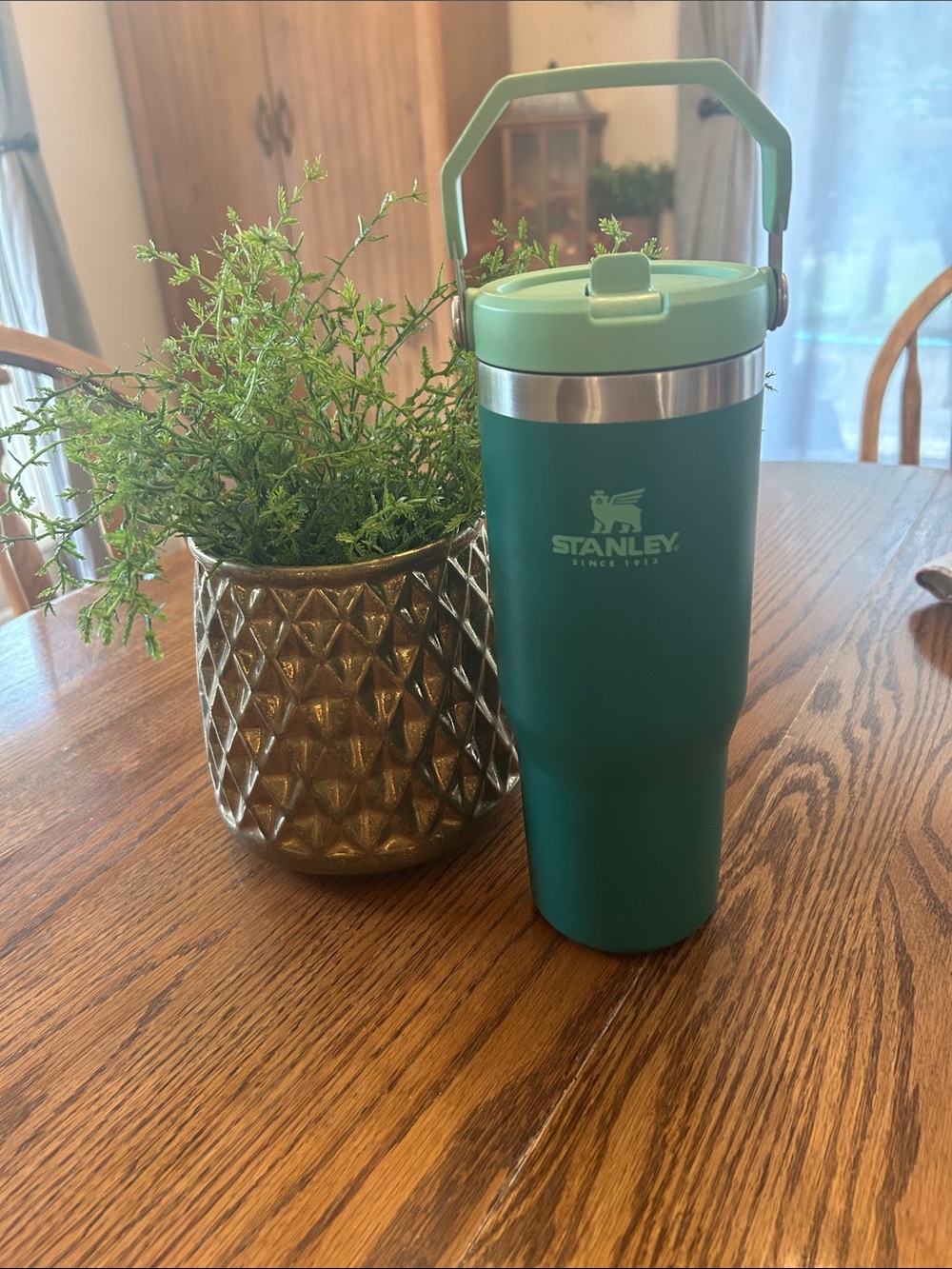 Stanley Kelly Green Insulated Tumbler with Carry Handle